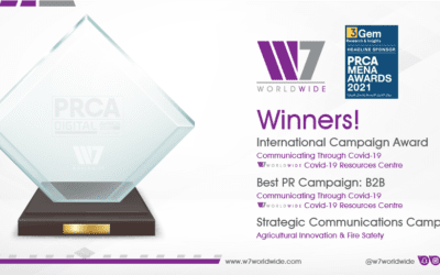 GCC Agency W7Worldwide Announced Winner of Best International Campaign PRCA MENA Awards 2021